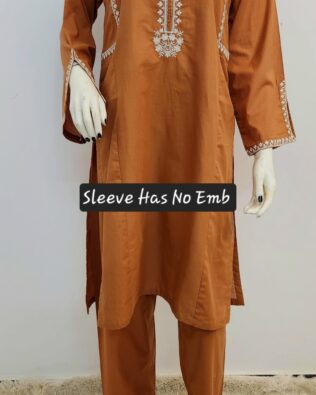 30439 Defected Bronze Cotton Lawn 2pc