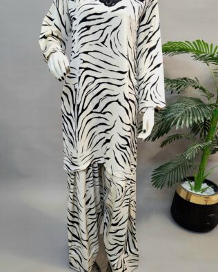 30566 Zebra Emb Summer 2pc