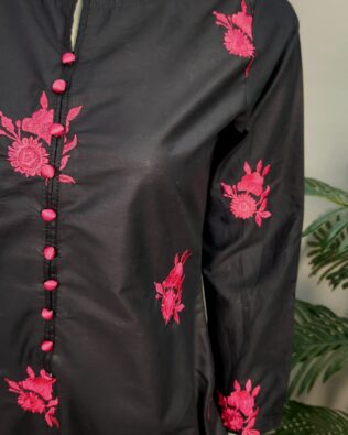 30616 Jet Black Lawn Allover  2pc