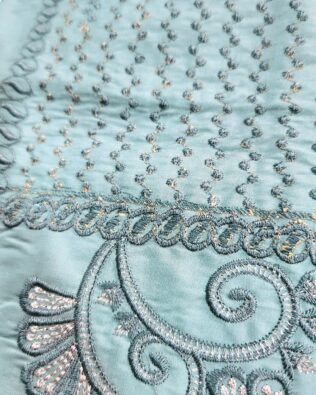 30641 Defected  Sea aqua emb 2pc