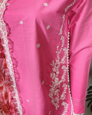 30645 Floss Pink Emb cotton 3pc