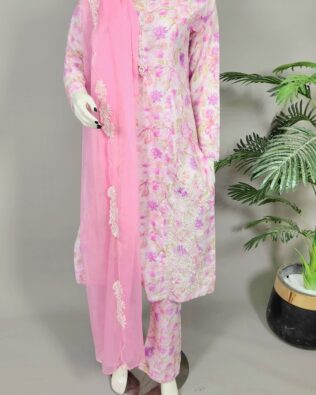 30659 Pink Pastle printed 3pc