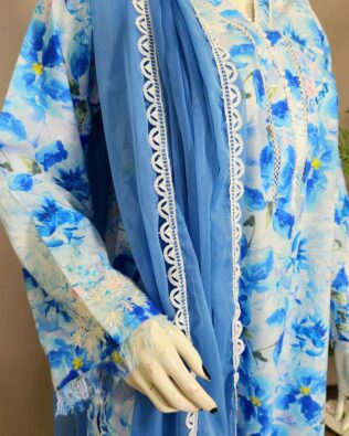 30664  Ocean  Printed Blue  3pc