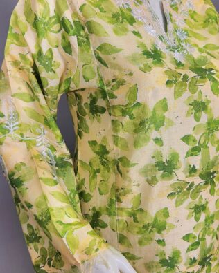 30669  Parrot  Cream Print  2pc