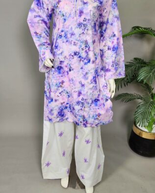 30671 muave lilac White farshi set