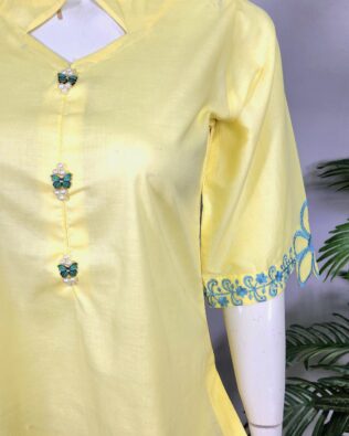 30674 Butter Yellow  Lawn 2pc