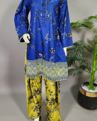 30677 Navy Dhani Cordinated 2pc