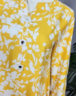 30695 Aureolin Yellow Printed 2pc