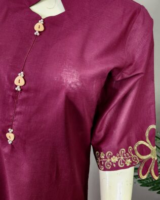 30704 Minor Defected Athletic Mheroon Emb 2pc