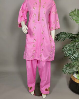 30711 Flamingo Pink Boti Emb 2pc