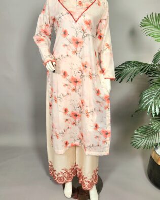 30713 Wheat Peach Emb 2pc