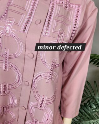 30795 Defected  Macron Pink Shalwar Coord  set