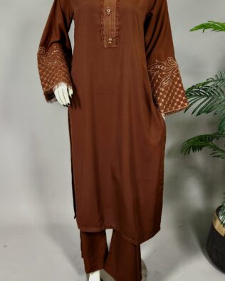 30799 Defected Mocca Brown solid 2pc