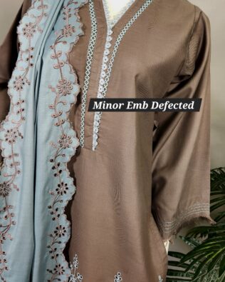 30800 Defected Aqugray Shawl 3pc