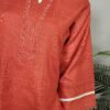 30849 Rusky Deep Orange khaddar 2pc
