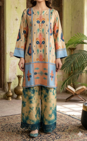 30821 RTR  Butter Printed Marina Coord Setv