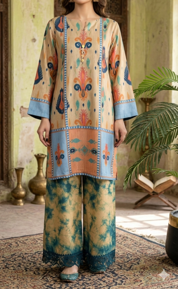 30821 RTR  Butter Printed Marina Coord Setv