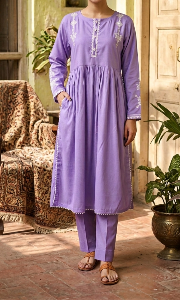 30811 Metal Lilac Frock 2pc