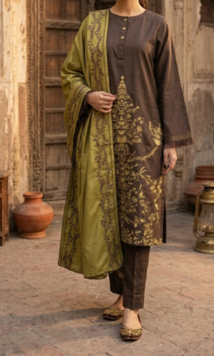 30833 Defected  Espresso Brown Wool 3pc