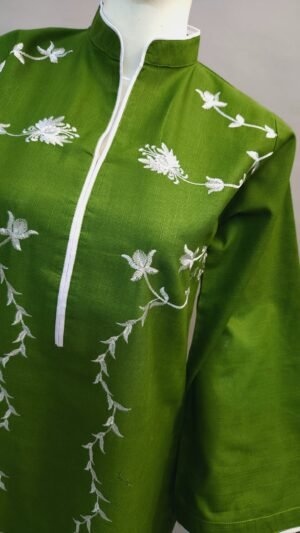 30508  Sale Pear Deep Green Khaddar 2pc