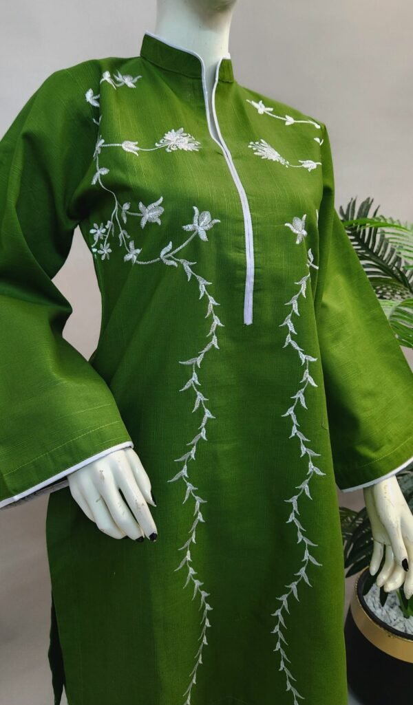 30508  Sale Pear Deep Green Khaddar 2pc