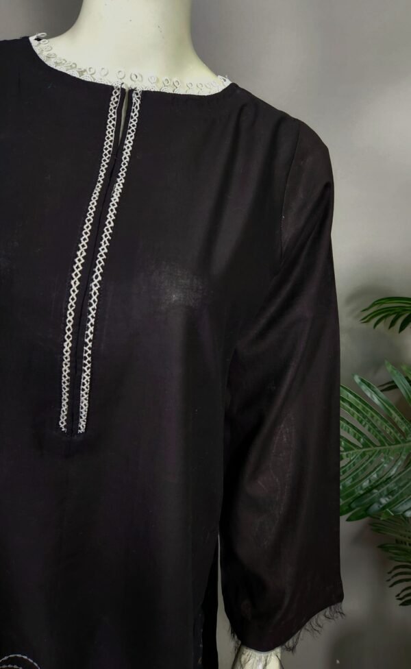 SALE Heart Black Plain Shalwar 2pc