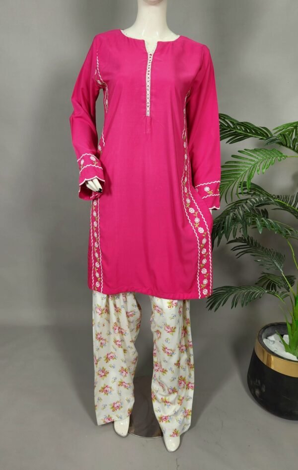 30759 Magenta Pink Emb 2pc