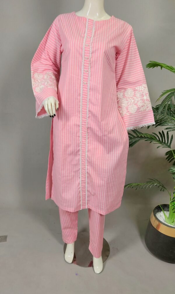 30810 Bloom Pink Lining  khaddar 2pc