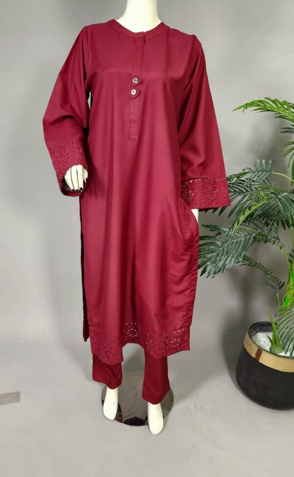 30817 Sangria Mheroon Solid 2pc