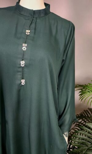 30824  Sale Seaweed Crepe Solid Coord Set