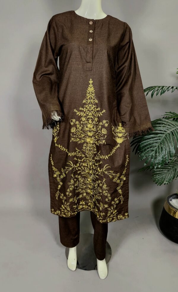 30833 Espresso Brown Wool 2pc