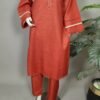30849 Rusky Deep Orange khaddar 2pc