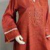 30849 Rusky Deep Orange khaddar 2pc