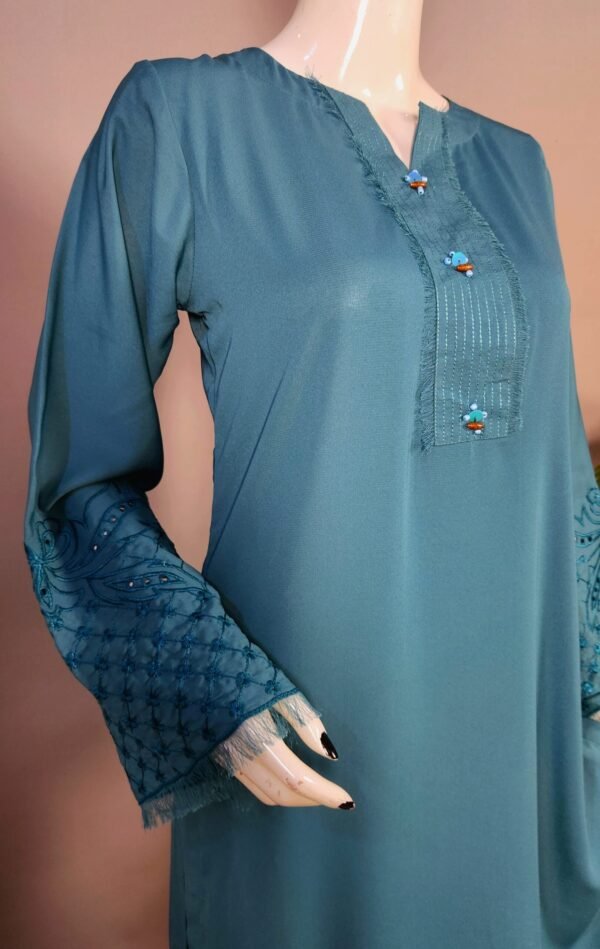 30863 RTR Vintage  Aqua Crepe Georgette  2pc