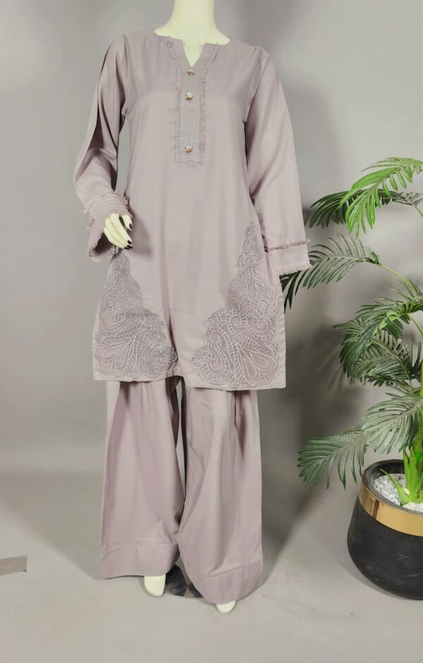 30876 Soft Gray patch Solid 2pc