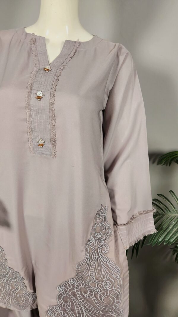 30876 Soft Gray patch Solid 2pc