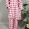 30873 Soft Berry Pink Check 2pc