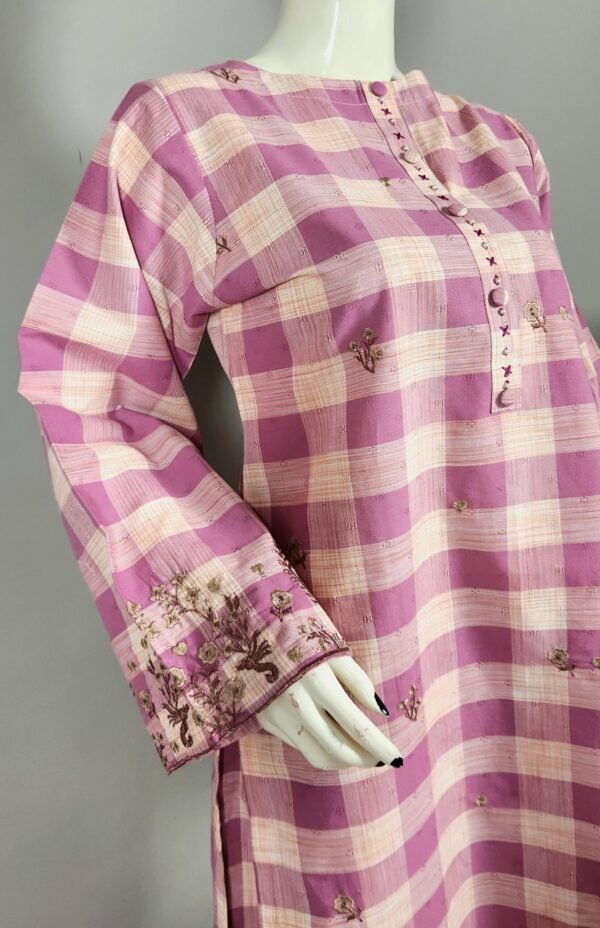 30873 Soft Berry Pink Check 2pc
