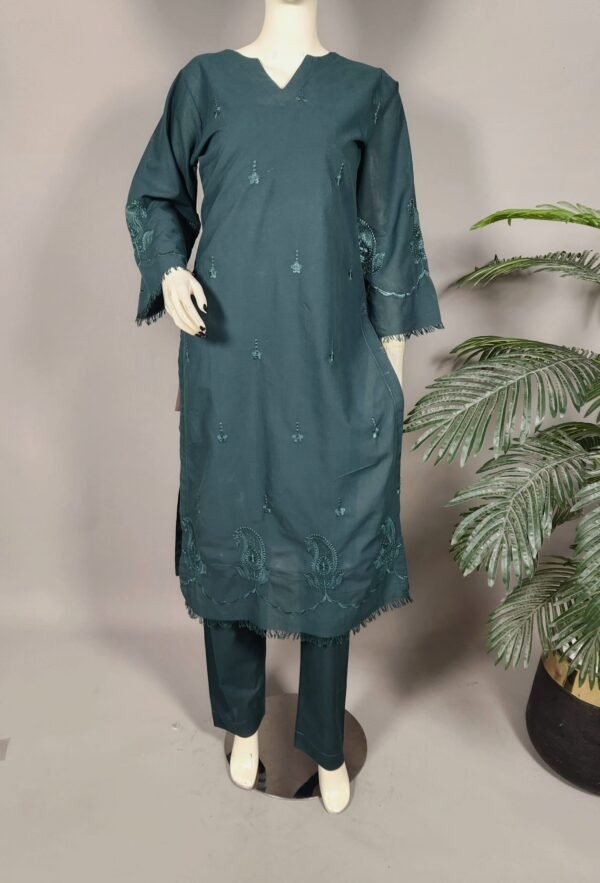 30892 Dull Bottel green lawn 2pc