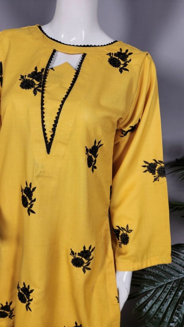 30893 Golden Yellow Allover Emb 2pc