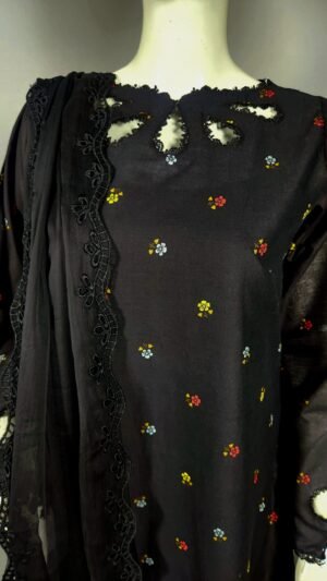 30924 Multi Print Black Boti 3pc