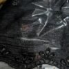 30924 Defected Multi chicken kari Print Black Boti 3pc