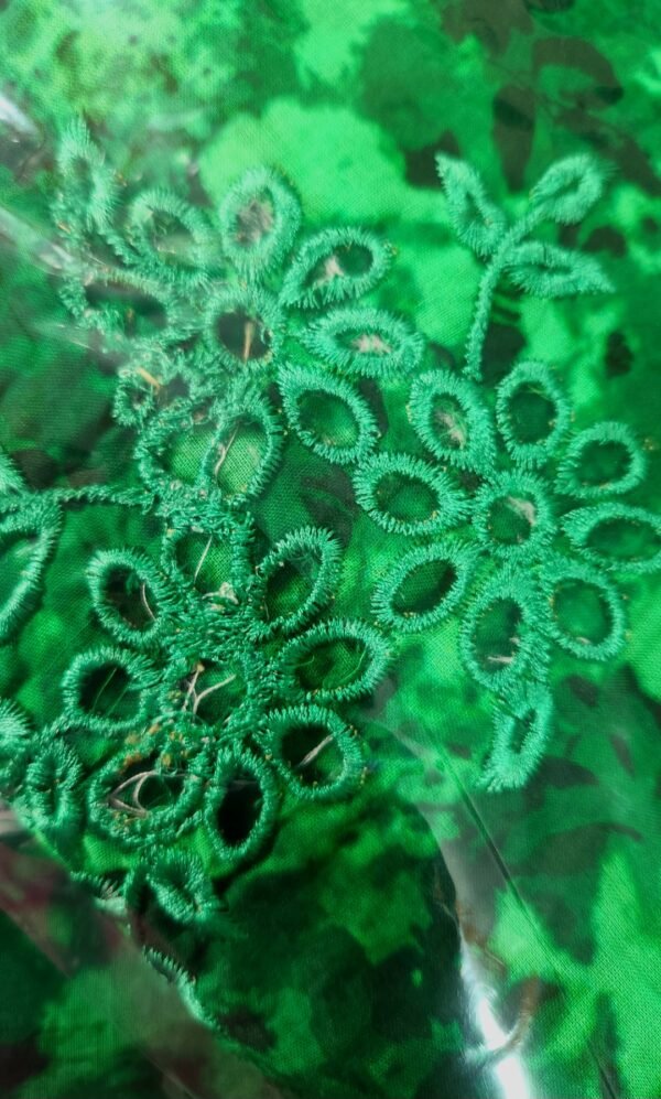 Defected Sale  Flag Green Chickerkari 2pc