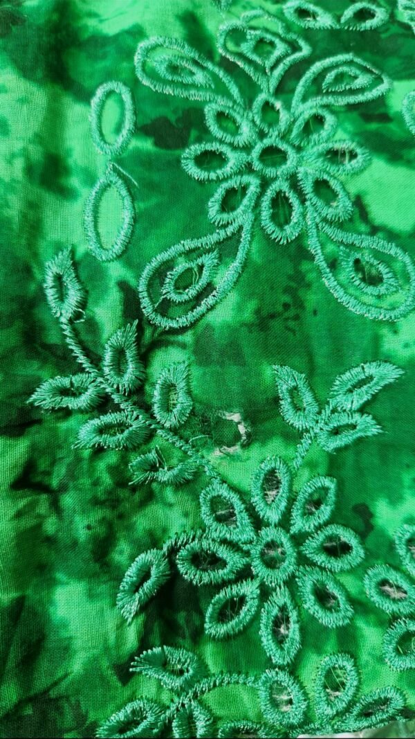 Defected Sale  Flag Green Chickerkari 2pc