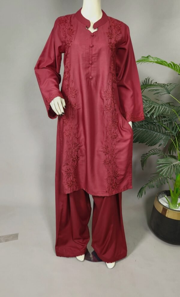 30788 Defected Crimson Mheroon Solid 2pc