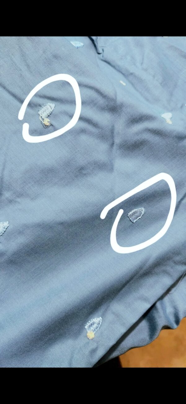 30877 Defected Slate Gray Blue Emb 2pc