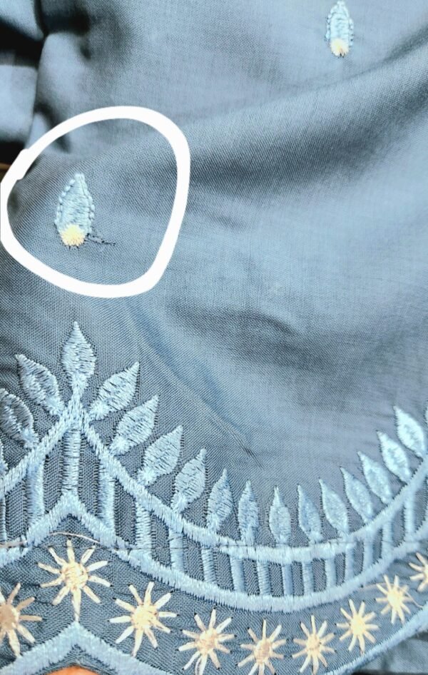 30877 Defected Slate Gray Blue Emb 2pc