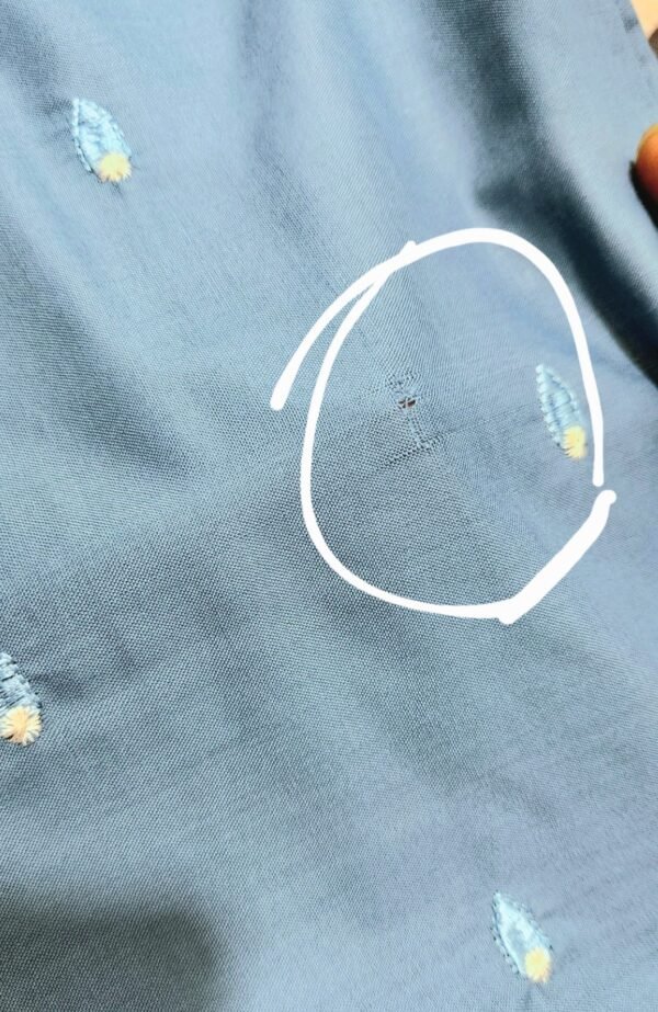 30877 Defected Slate Gray Blue Emb 2pc