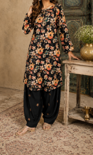 30855 Multi Black Boski Emb 2pc