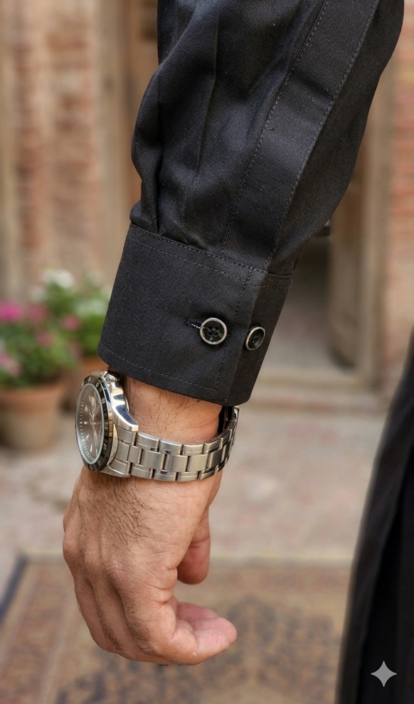 Men Black cotton 2pc